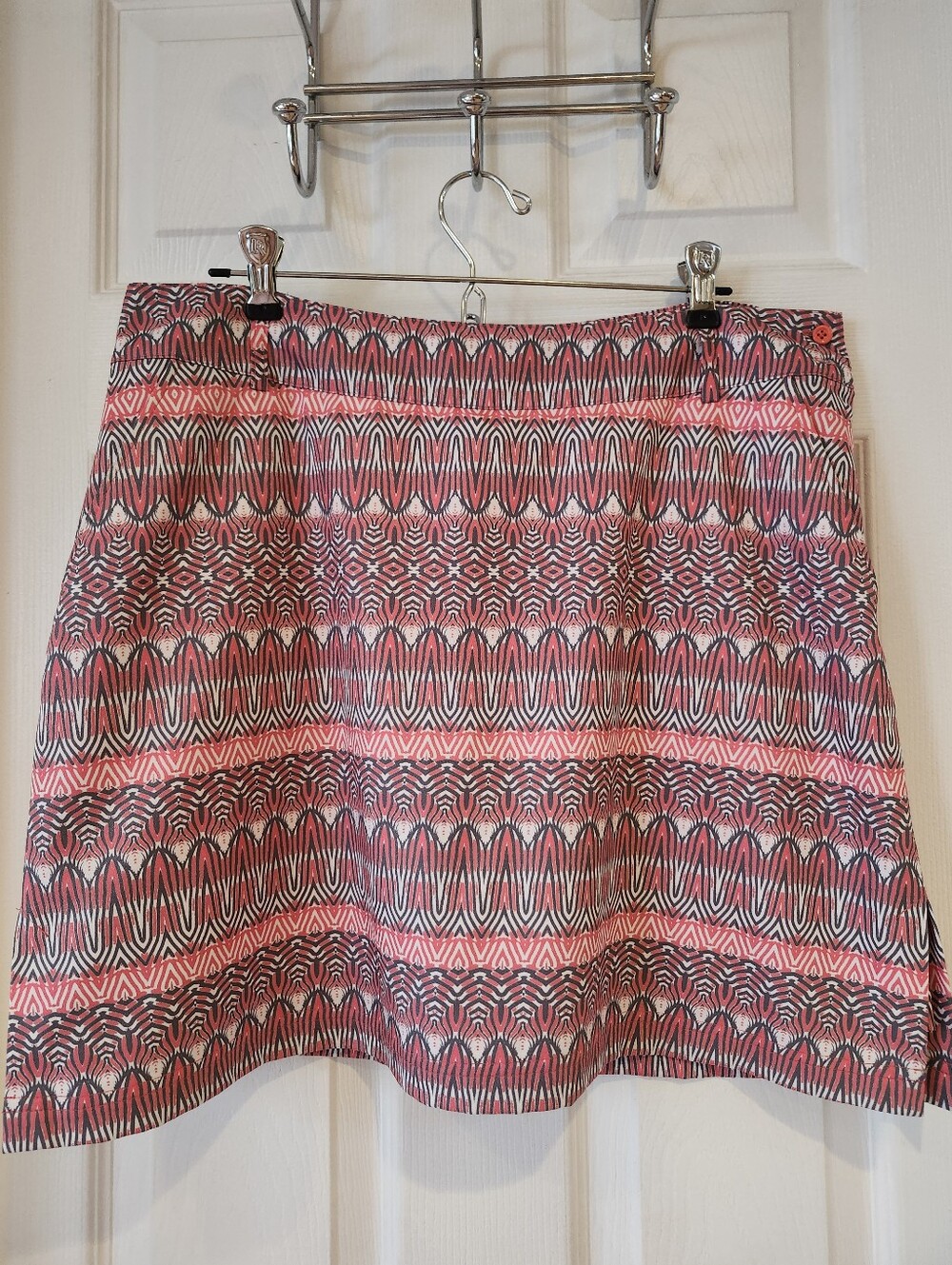 Women's Pink Patterned A-Line Golf Skirt